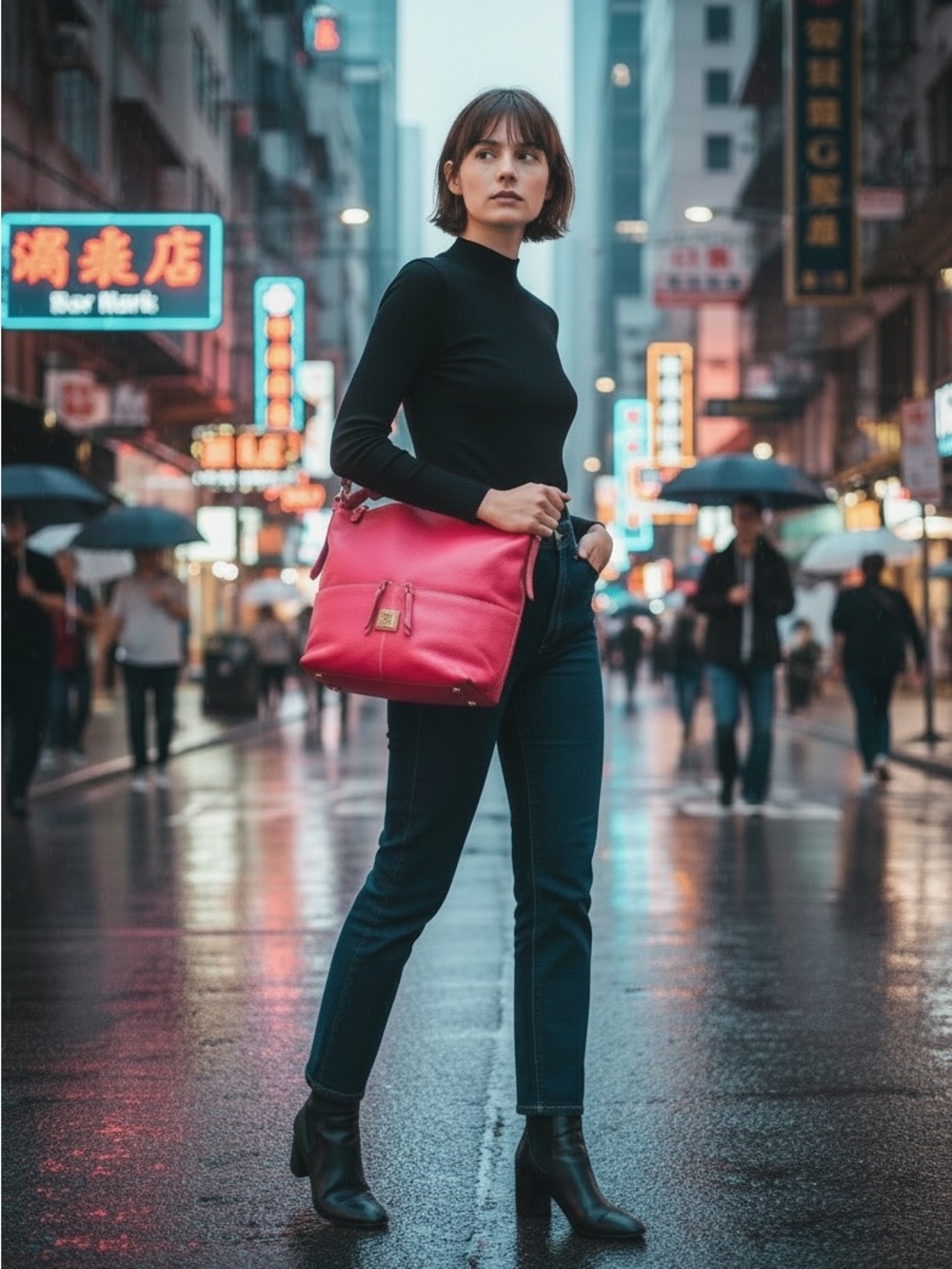 Dooney & Bourke Vibrant Pink Hobo Bag